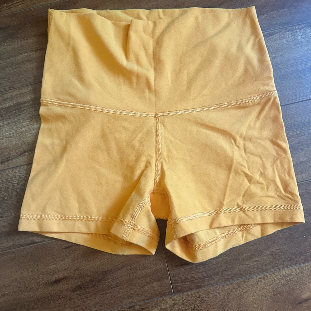 Aritzia Women's Hi-Rise Butter Cheeky 3” Vibrant Orange Bike Shorts